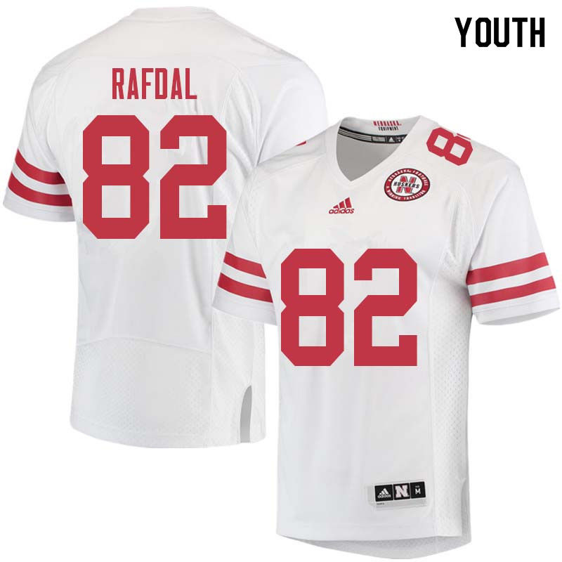 Youth #82 Kurt Rafdal Nebraska Cornhuskers College Football Jerseys Sale-White